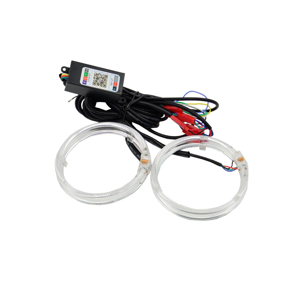 3.0 2.5 inch Hid Bixenon Projector Lens Led Angel Eyes Shrouds Kit Bluetooth APP Control RGB LED Angel Eyes Color-changing Mask
