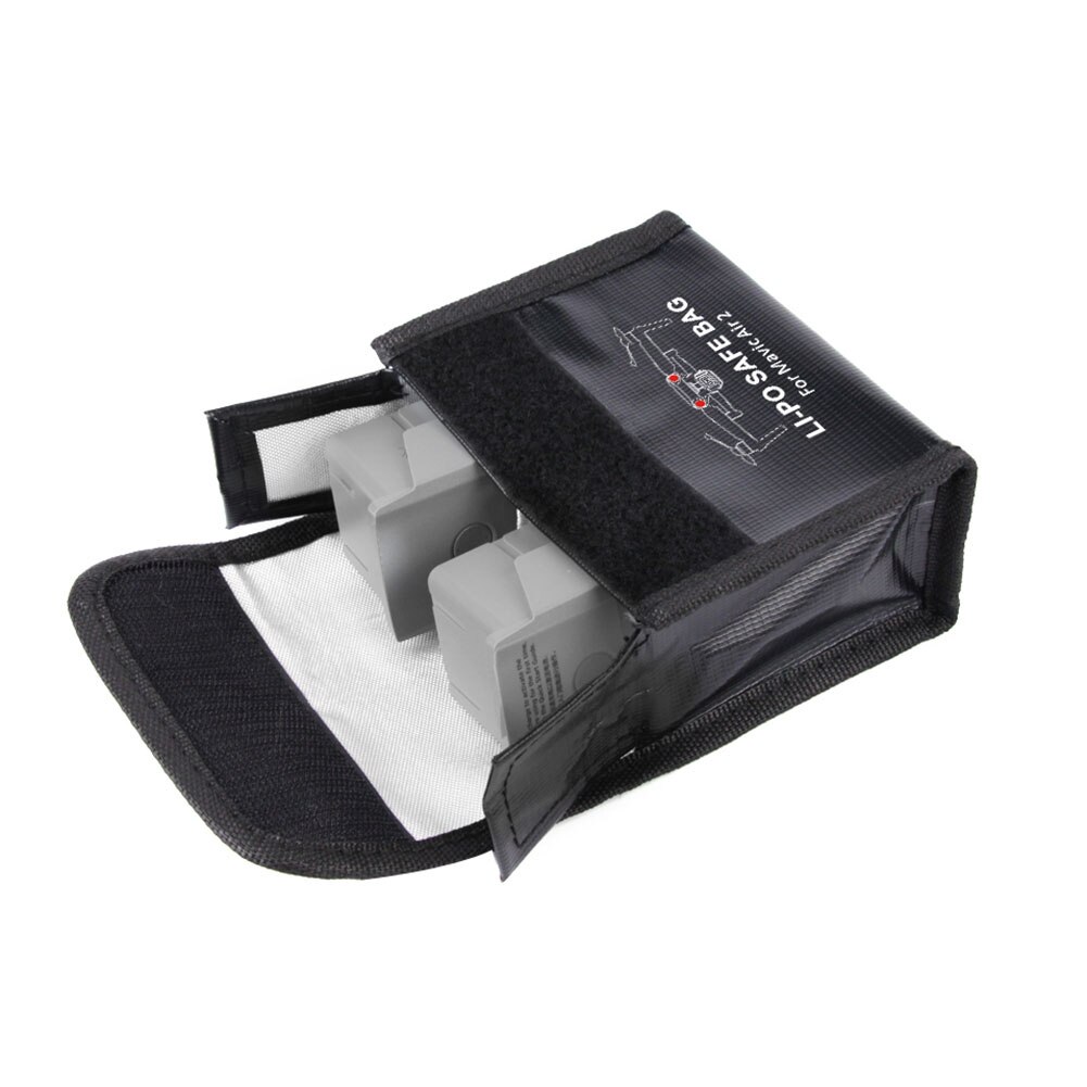 Autocollant magique ignifuge en plein Air Portable étui de protection en fibre de verre tissu batterie sac Drone sûr anti-déflagrant pour Mavic Air 2: B Hold 2 batteries