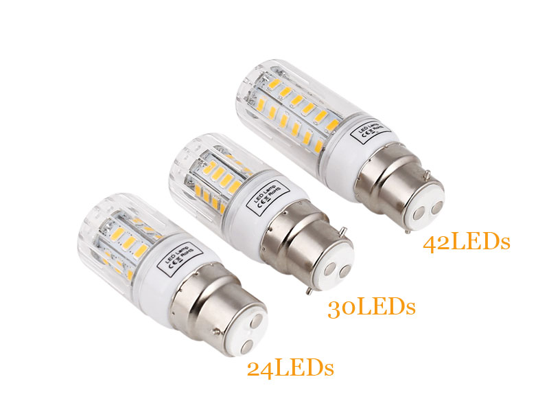 B22 bayoneta LED luces de maíz SMD 5730 bombillas de ahorro de energía 7W 12W 15W 20W 25W Leds lámpara Bombillas luz Lampada ampolla iluminación