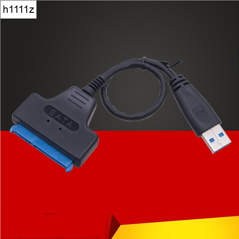 Sata naar usb 3.0- adapter, usb 3.0 sata 3 -kabel 2.5 ondersteuning voor 6 gbps externe harde schijven (hdd/ssd), 22- pins sata iii naar usb 3.0- datakabel