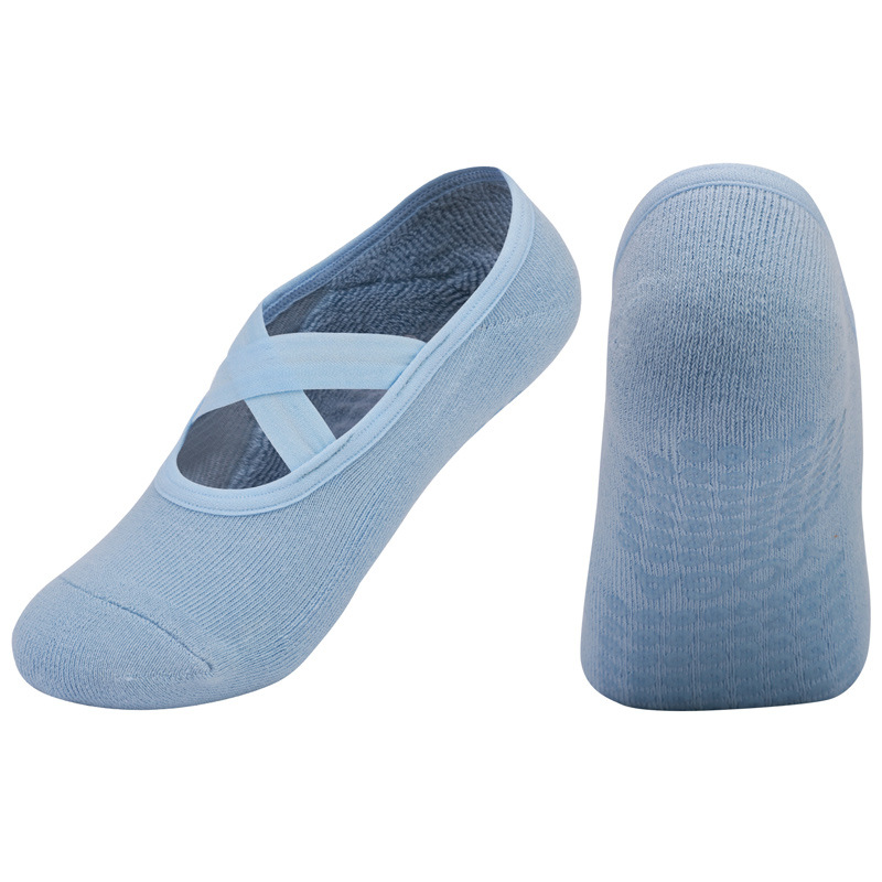 Femmes respirant serviette bas Yoga chaussettes Silicone anti-dérapant pansement Pilates chaussette dames Ballet danse Fitness entraînement coton chaussettes: Marron