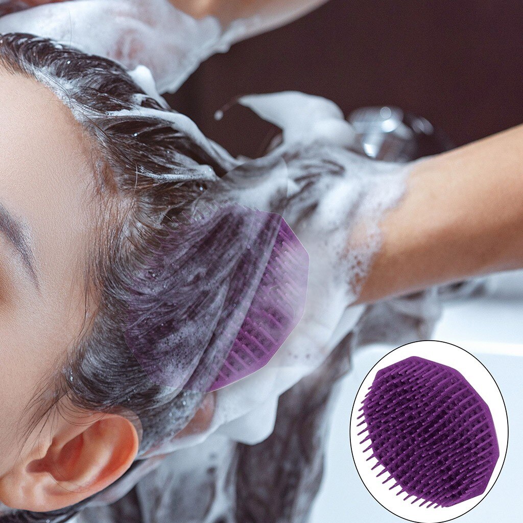 Siliconen Shampoo Hoofdhuid Douche Body Wassen Haar Massage Massager Brush Kam