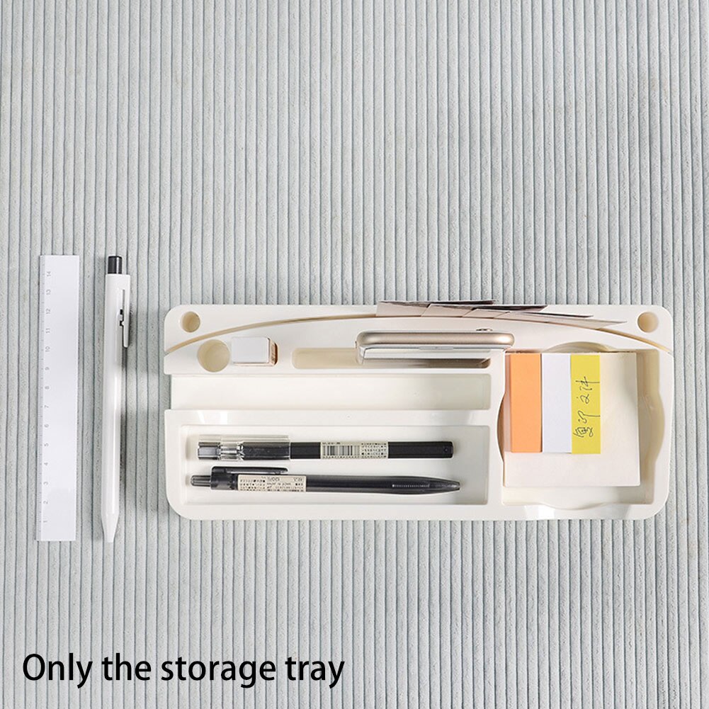 PP Stationery Storage Tray Home Office Multifunctional Mobile Phone Stand DIY Desk Organizer Pen Holder Tidy Space Saving Shelf