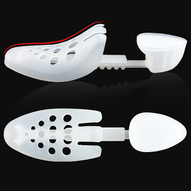 2Pcs Plastic Shoe Stretcher Adjustable Shoes Tree Shaper Flats Shoe Expander Extender White Portable Boot Support schoenspanners