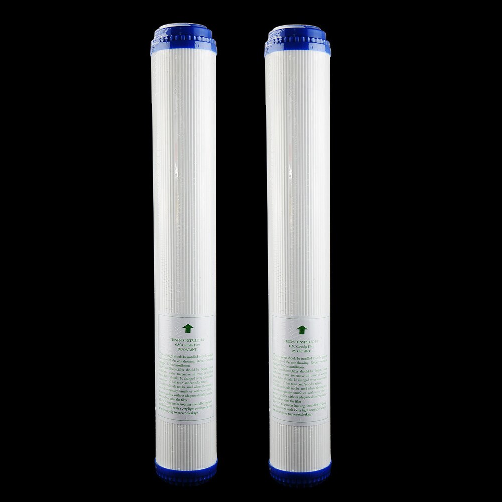 2 Pcs 20 Inch Gac Interpolatie Granulaire Actieve Kool Waterfilter Waterzuiveraar Filter Waterzuiveraar Accessoires Filters