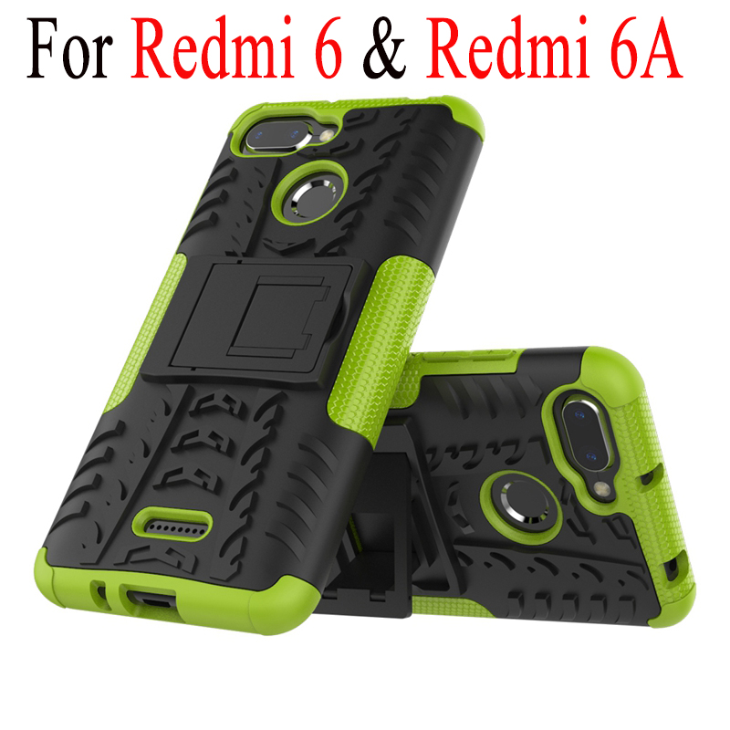 Armor Case Redmi 6A Case For Xiaomi Redmi 6A Case Silicone Heavy Duty Stand Xiomi Redmi 6A Case For Redmi 6A 6 7A Note 7 Covers