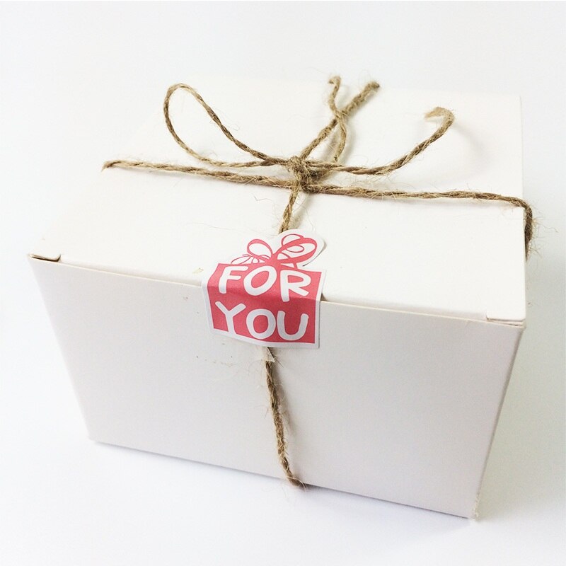 1200 stuks/partij schattige roze doosvormige stickers voor jou om zelf te maken, multifunctioneel om te bakken, decoratie-etiketten te maken