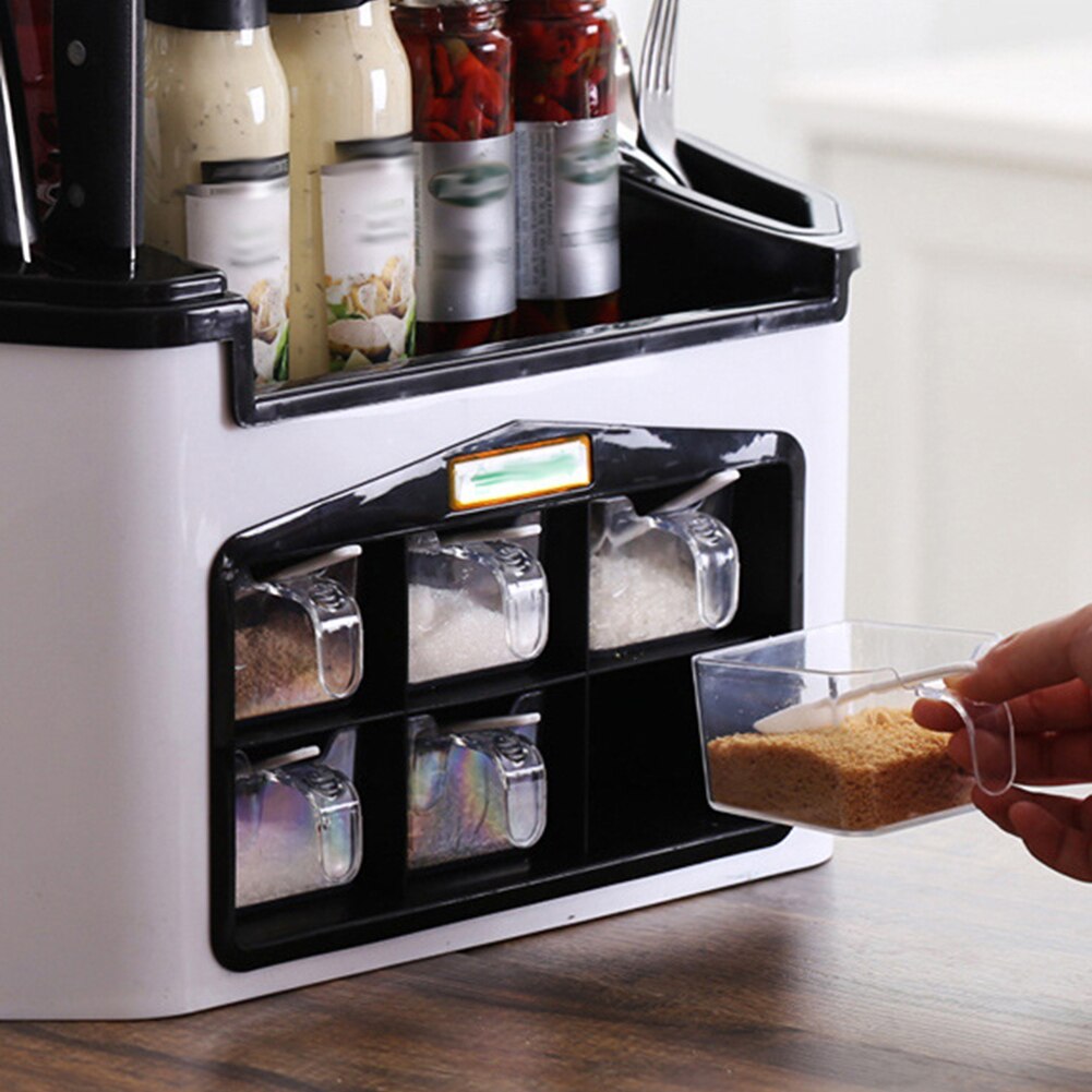 Set Household Kitchen Supplies Seasoning Box Seasoning Jar Seasoning Box Salt Shaker Seasoning Jar Storage Set Kitchen Storage