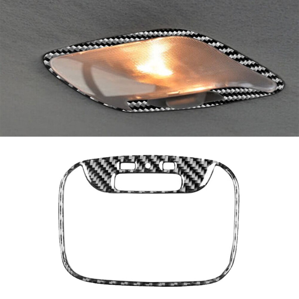 Carbon Fiber Rear Roof Dome Reading Light Trim For Mitsubishi Lancer Evo -14