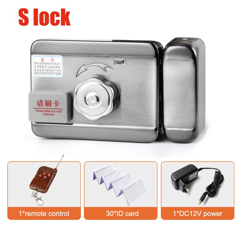single/double access Door & gate Access Control system Electronic integrated RFID motorized lock with RFID reader: S kit7
