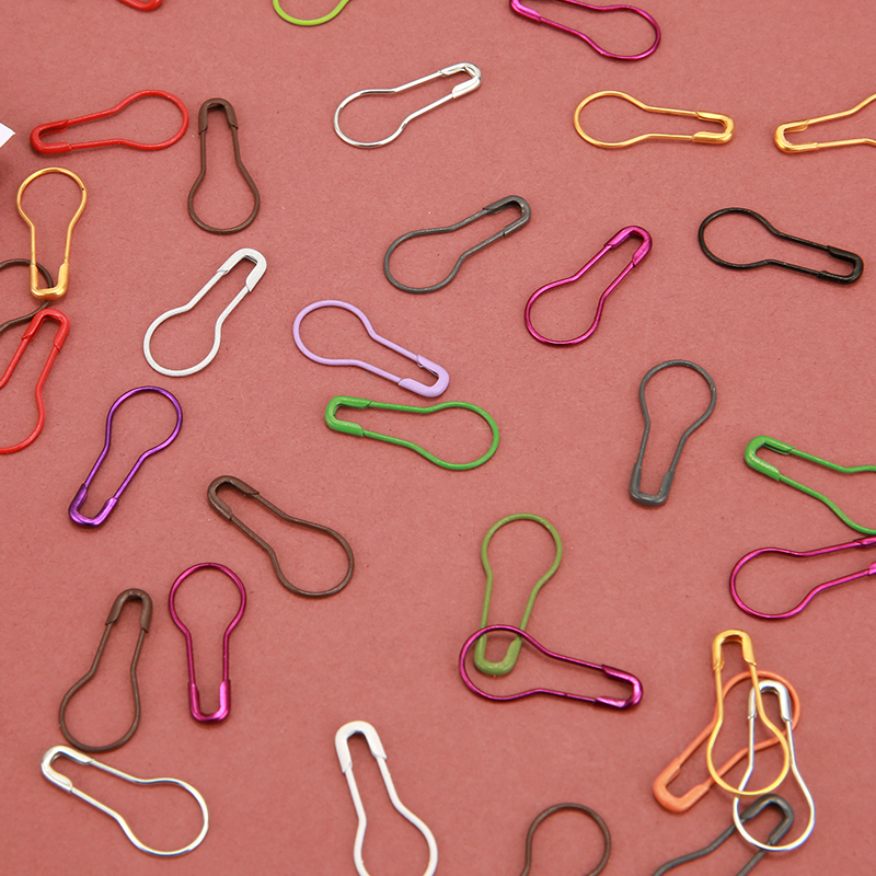 100/200/300Pcs Cucurbit Pear Shaped Metal Safety Pin DIY Clothing Sewing Markers Crochet Tools Needle Clip