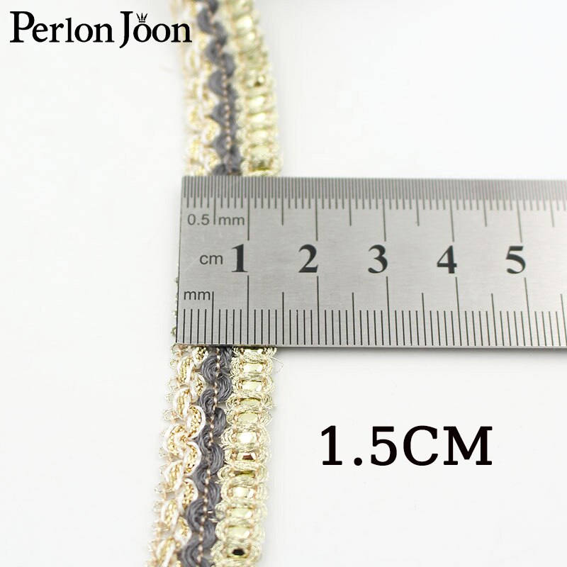 10yards drei farben gold faden gewebt dekorative band home textil spitze rock robe gurtband nähen kleidung zubehör ZD0325