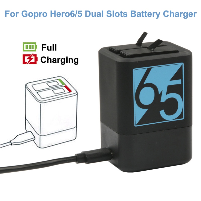 Go Pro Hero 7 Dual Battery Charger Batterie Hero 6 Hero 8 5 Hero 6 Batterij Voor Gopro Batterij Hero 7 Voor Gopro hero 5 Batterij