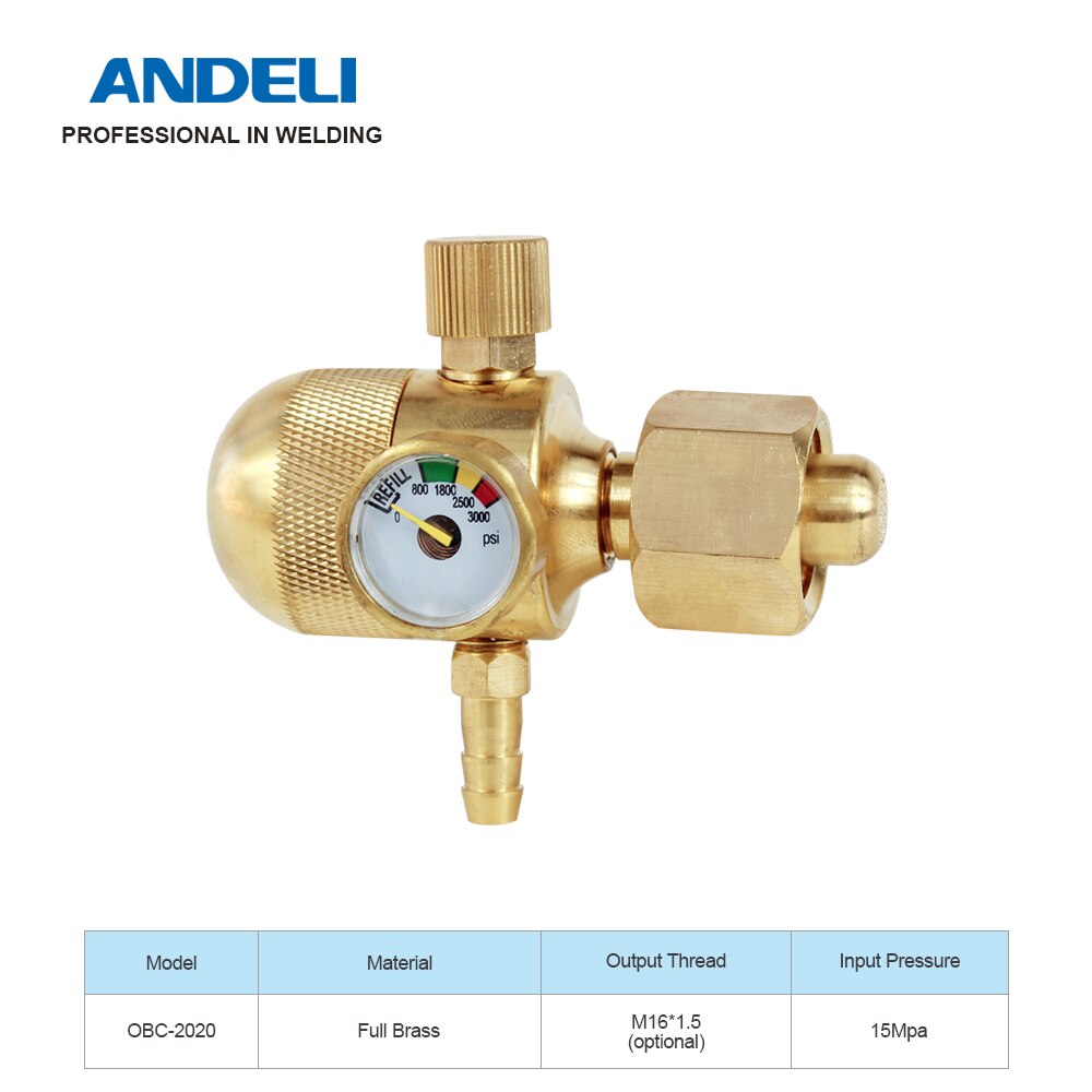 ANDELI Welding Gas Meter Argon Pressure Flow Regulator for TIG Welding machine Argon pressure reducer