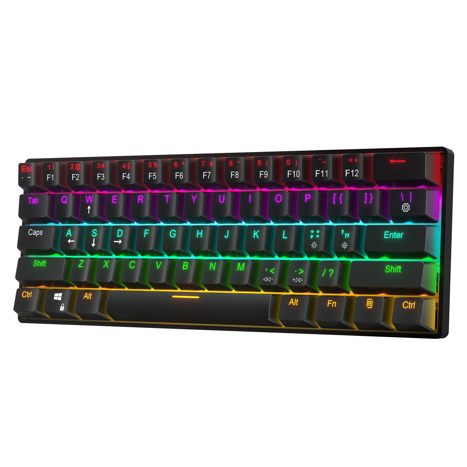 CK61 61 Key Mechanical Keyboard USB Wired LED Backlit Axis Gaming Mechanical Keyboard For WIN2000/ XP/VISTA/WIN7/ WIN8/ WIN10