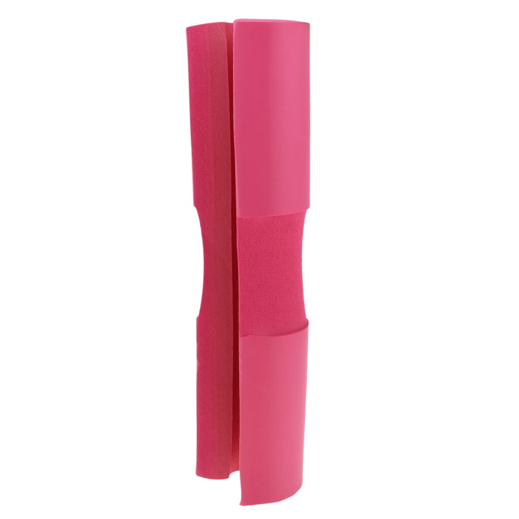 Mancuerna sentadillas cuello hombro protector peso almohadillas para levantar pesas: Pink 45x3.5cm