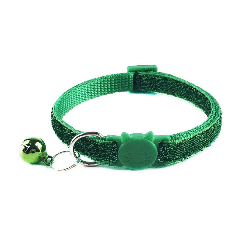 Glitter Quickly Release Yorkie Dog Collar For Small Dogs Pet Collar Cute Adjustable Nylon Ribbon Collar With Bell Cute Sequin: B