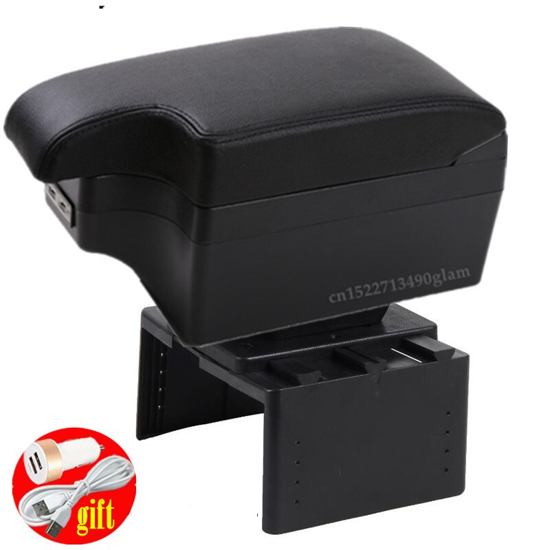 Universal Car Armrest central Universal model armrest box car accessories storage box modification Retrofit parts with USB LED