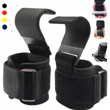 Weightlifting Hooks Grips Gym Fitness Heavy Duty Wrist Wraps Support Dumbbell Power Workout Weight Lifting Hook Glove W/ Coating