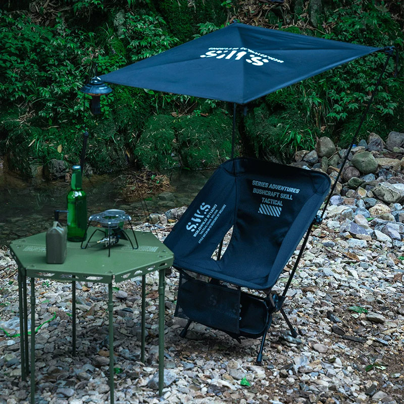 WELLHIKE Sommer Sonnenschirm Markise Mond Stuhl Camping Strand Angeln Camping Leichter Klappstuhl Freizeit Rückenlehne Stuhl