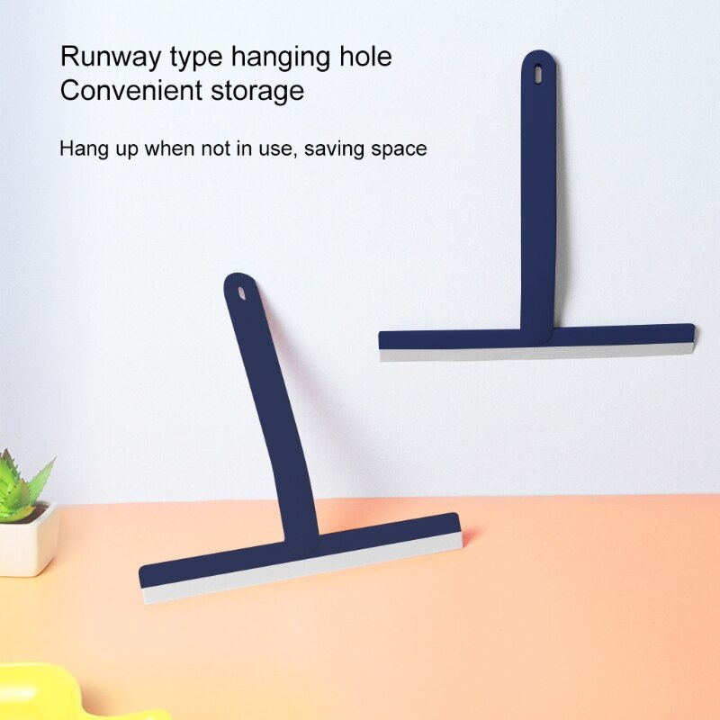 Bathroom Mirror Cleaner with Silicone Blade Holder Hook Kitchen Car Glass Shower Squeegee Kit Window Glass Wiper Scraper