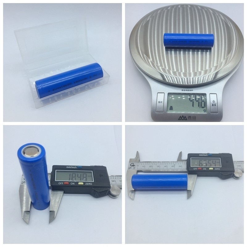 100% 3.7v Lithium Ion Battery 18650 Battery Rechargeable Lithium Ion Rechargeable Batteries 1800mah Rechargeable Batteries