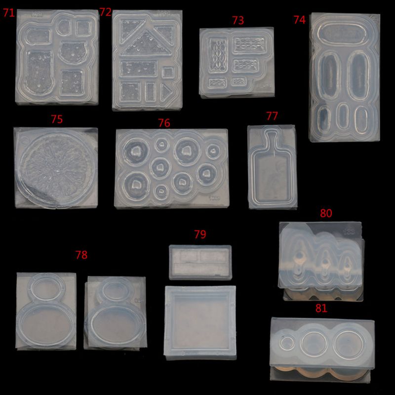 DIY 3D Mini Silicone Mold Kit Cup Bottle High Heels Bread Pot Pendant Resin Casting Mold Miniature Food Play Making Tools