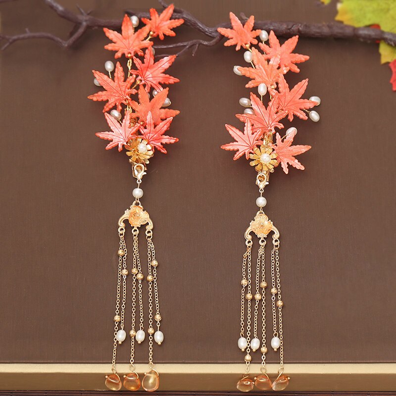 Han Chinese Kleding Accessoires Een Paar Hairclips Fringe Side Clip Haarspeld Antieke Haarspeld Hoofd Accessoires Oude Kostuum: 15