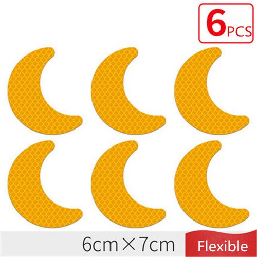 Clouds Reflective Stickers Night Safety Reflective Warning Tapes for Car Decals Decoration Made with 3M Materials: MoonFLYellow