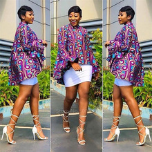 African Clothes News Full Sleeve Dashiki Print Ankara Maxi Top Clothing Ladies African Dresses for Women Ethnic