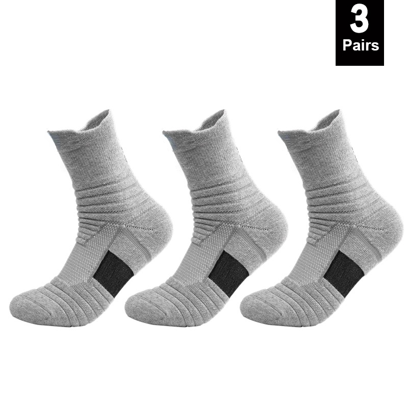 1/3 Pairs Anti-slip Voetbalsokken Mannen Katoenen Sok Korte Lange Buis Voetbal Basketbal Sport Sokken Ademend geurverdrijvende Sok 39-45: 23 / Golden