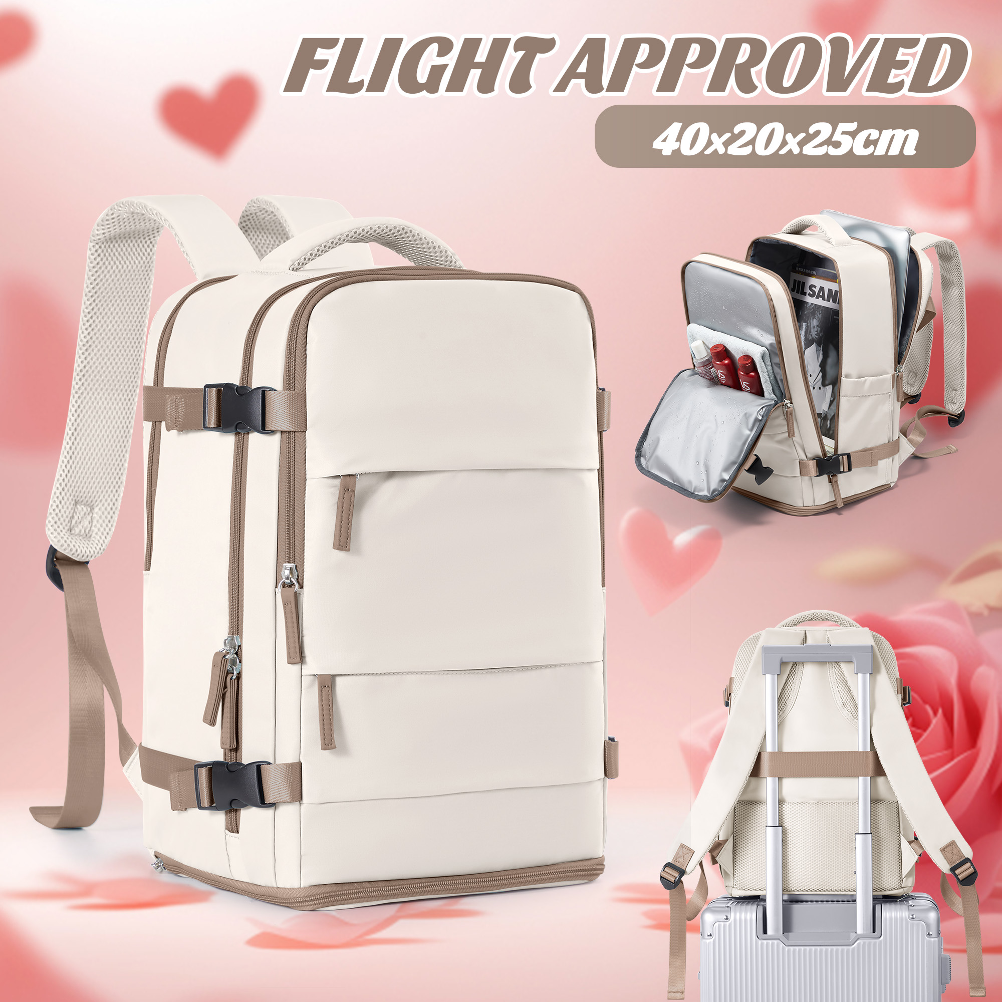 Backpack Travel Cabin Airplane 40x20x25 Ryanair Travel Backpack Suitcase Hand Luggage Backpack Men's Women's Clothing Rucksack