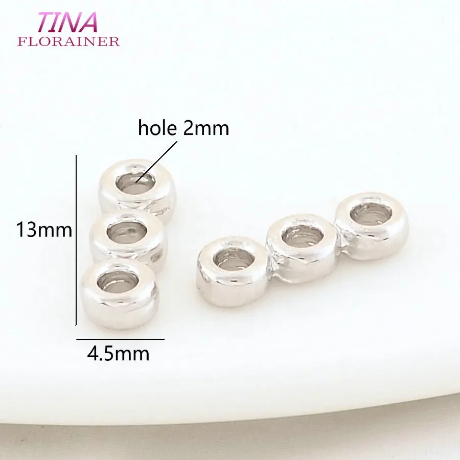 Componentes para hacer joyas con cuentas, conector de pulsera y collar con 5 agujeros, separadores de barra espaciadora de cuentas chapadas en oro Real de 18K Diy: M / Verde