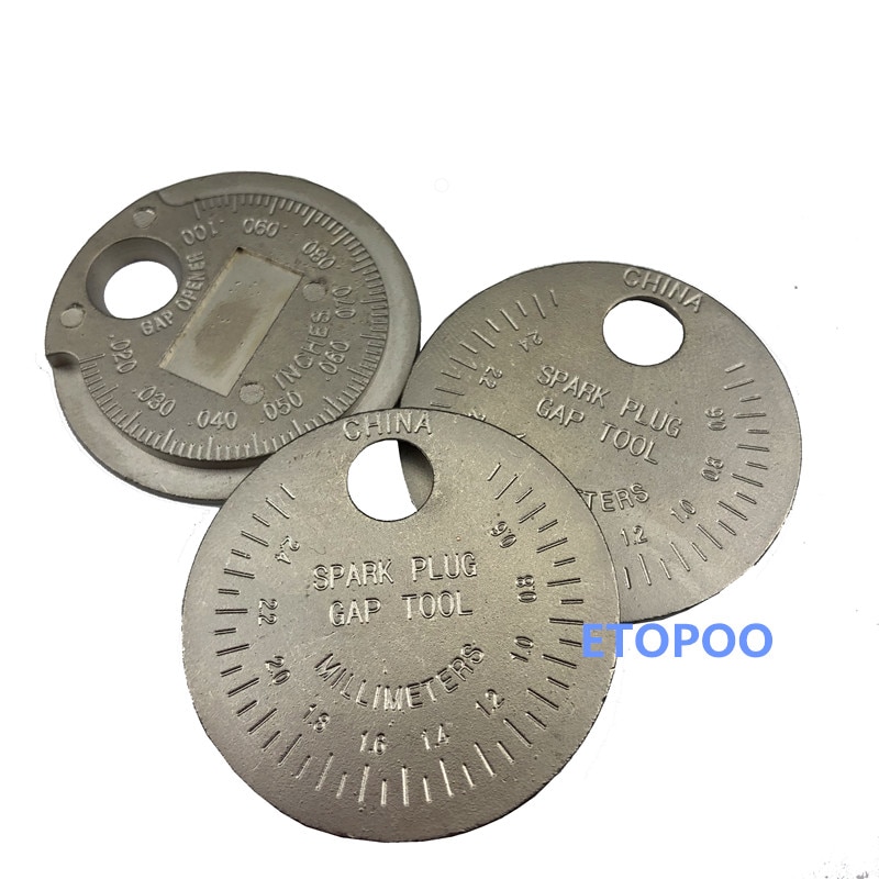 1Pcs Spark Plug Gap Measurement Coin Type Spark Plug Gauge 0.6-2.4MM Measurement Tool