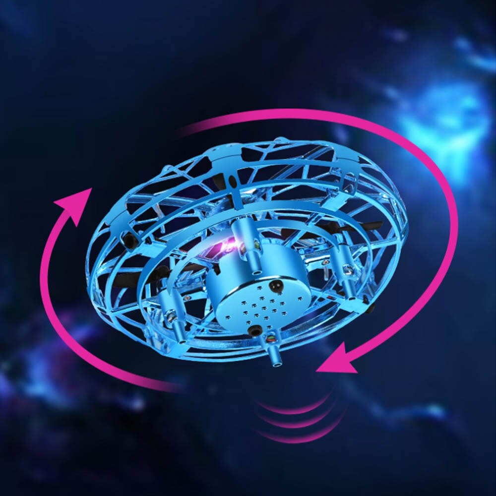 Ovni avion intelligent télécommande hélicoptère LED lumineux Mini hélicoptère UFO RC jouet de noël directe