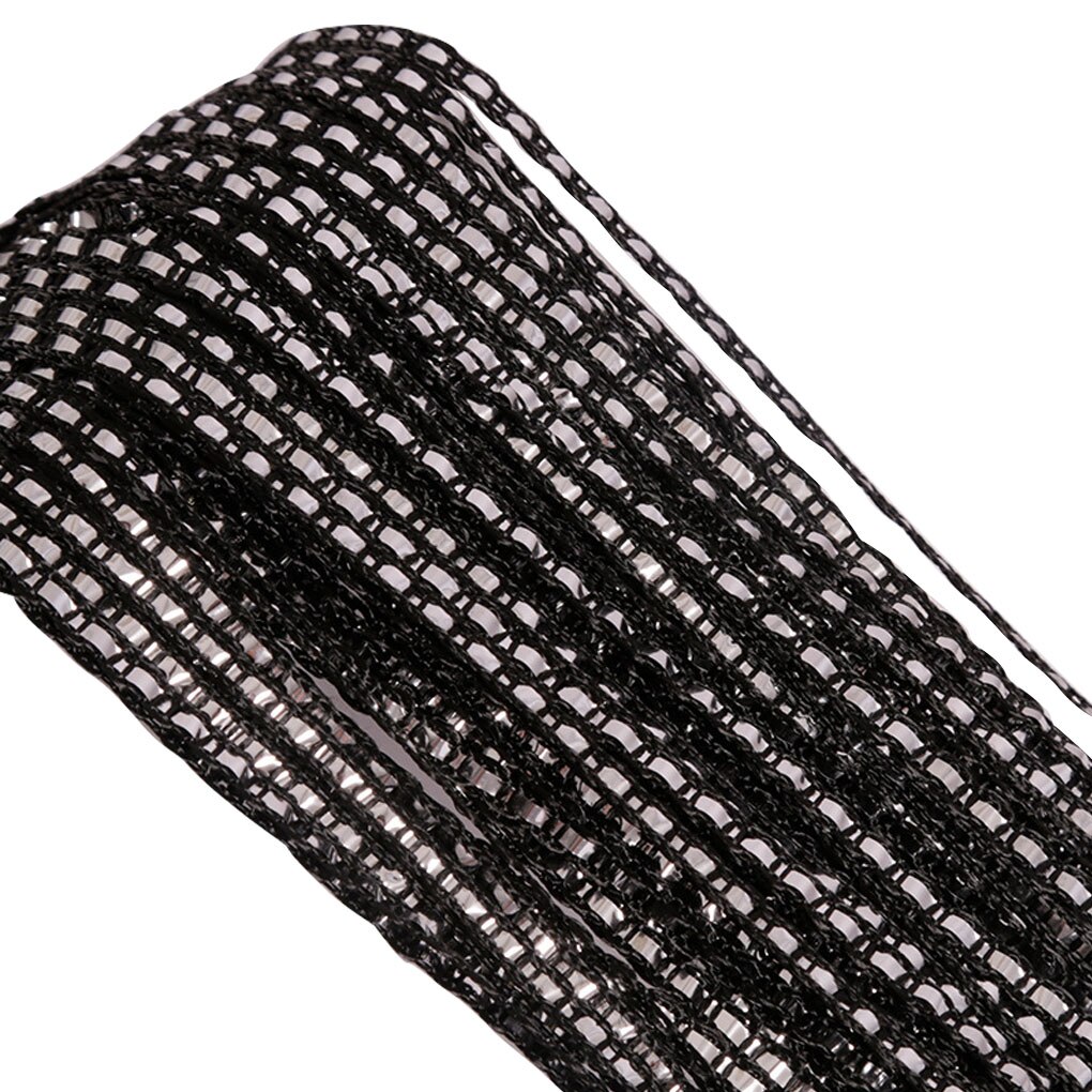 Newest Crystal Curtain Flash Line Shiny Door String Curtain Wall Panel Edge Window Room Divider Blind Tassel Screen: black