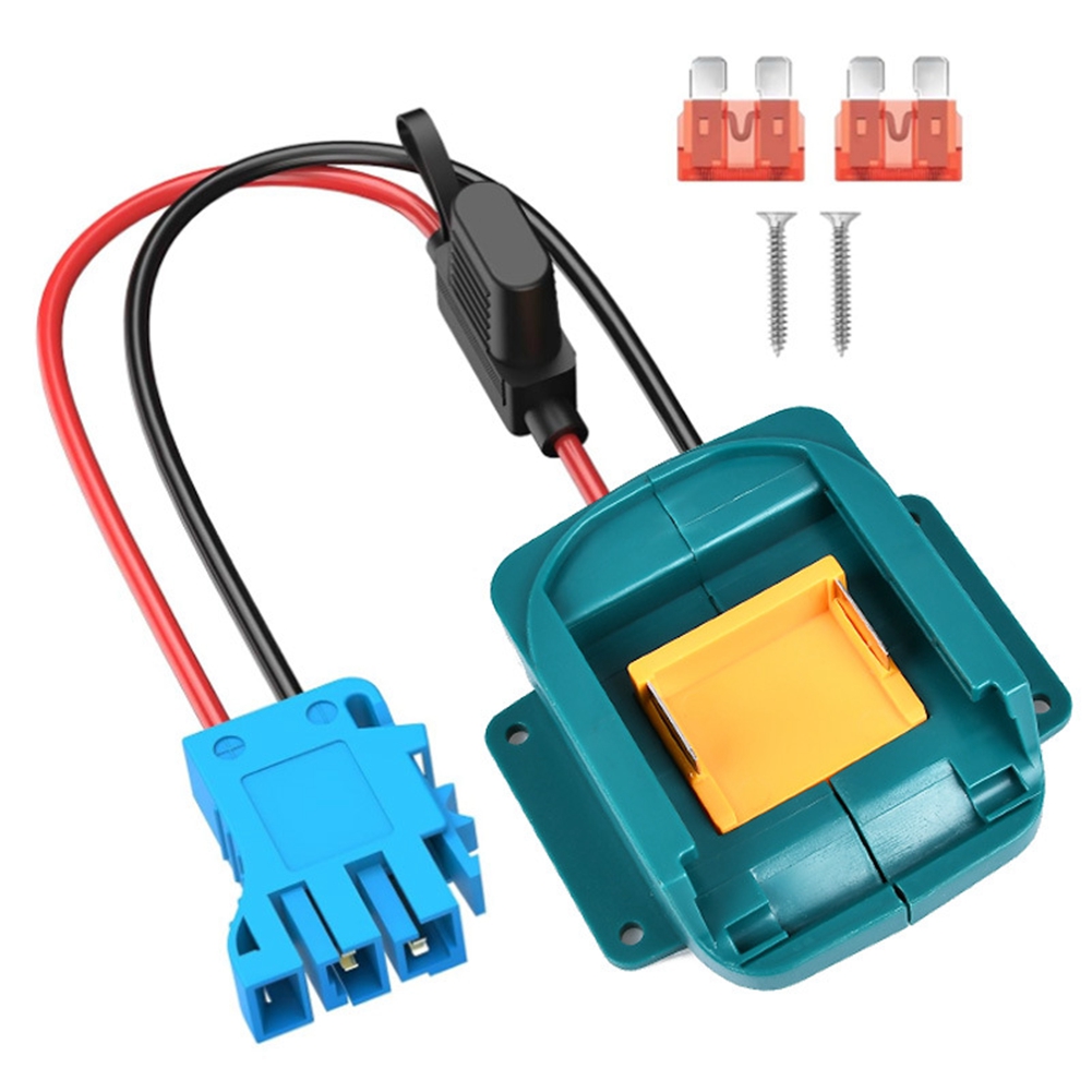 ABKY-Power Wheel Adapter for Makita 18V LXT Battery with Wire Harness Connector & Fuse for Peg-Perego 12 Volt Power Wheel