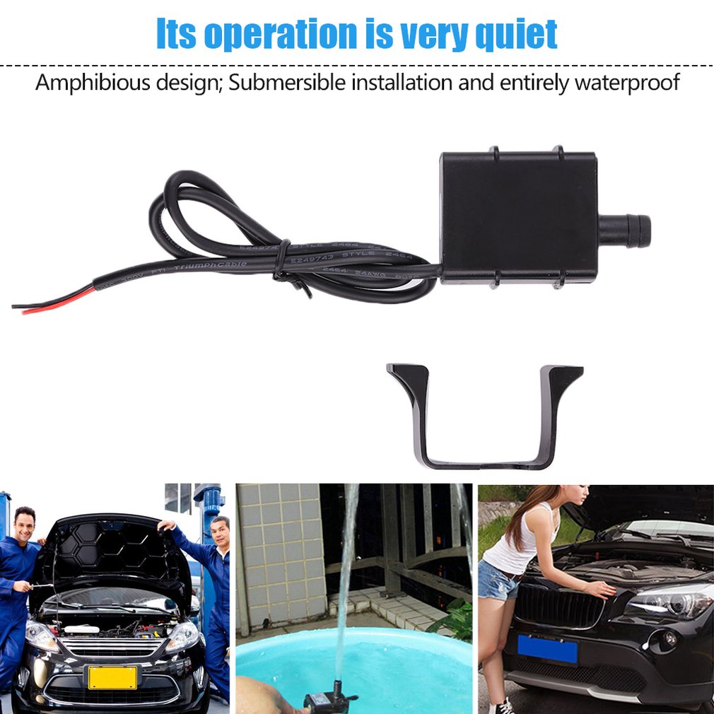 AD20P 240L/H DC 12V 2 Phase CPU Cooling Car Brushless Water Pump Waterproof Low Power Consumption Water Pump For Garden fountain