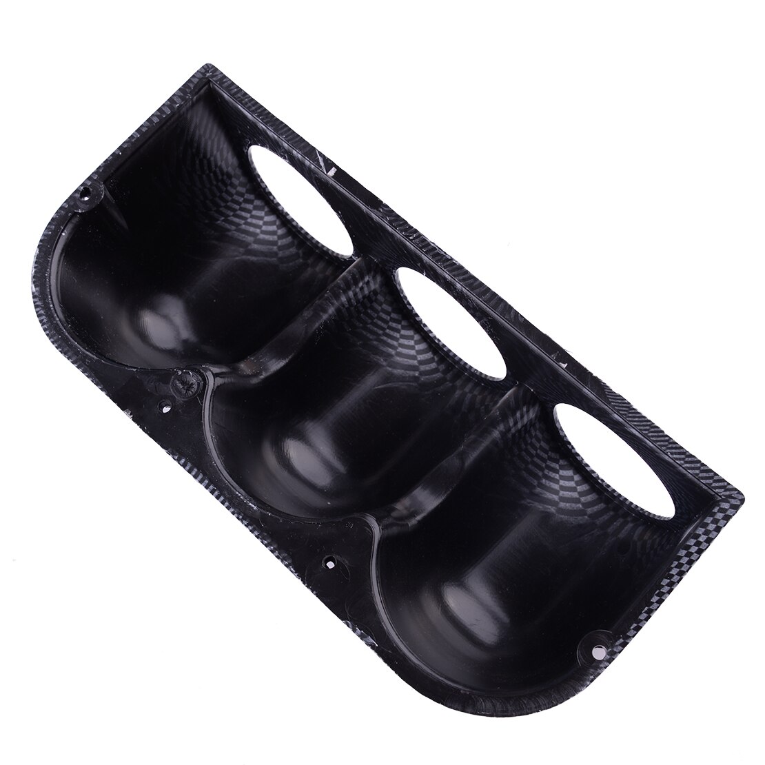 Universal Carbon Fiber Texture Black 2&quot; 52mm 3 Triple Holes Dash Car Gauge Meter Pod Mount Holder