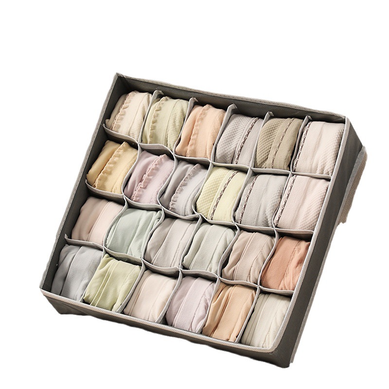 1PC 6/7/8/24 Compartment Underwear Organizer Bra Storage Box Closet Sock Folding Storage Drawer Home Bedroom tier lockers