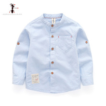 Kung Fu Ameise Frühling lässig Jungen Hemden Oxford Textil Baumwolle Weiß Hemden Taschen Oansatz Feste Baby freundlicher Kleidung 1825