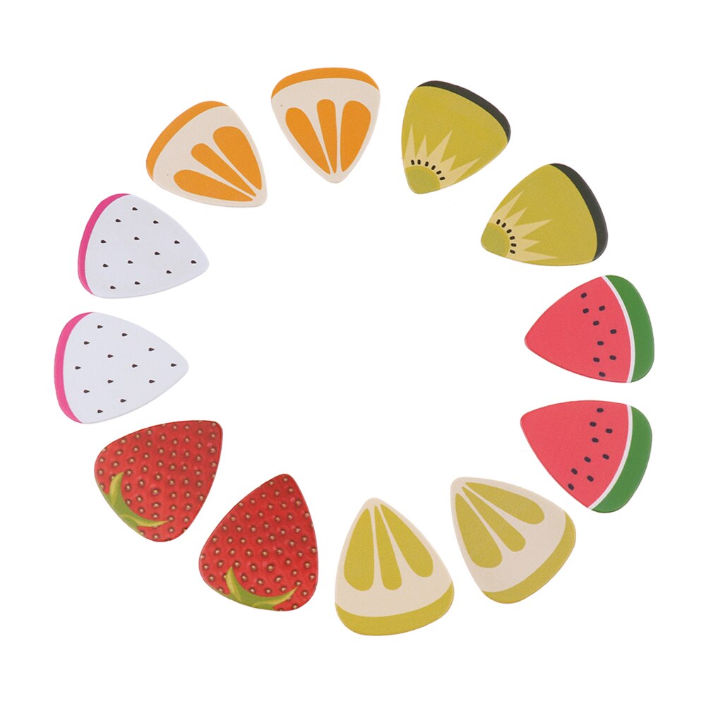 12 Stuks Fruit Celluloid Akoestische Gitaar Plectrum Picks Voor Ukelele Gitaar Onderdelen Leuke Gitaar Onderdelen & Accessoires Meisje Kinderen