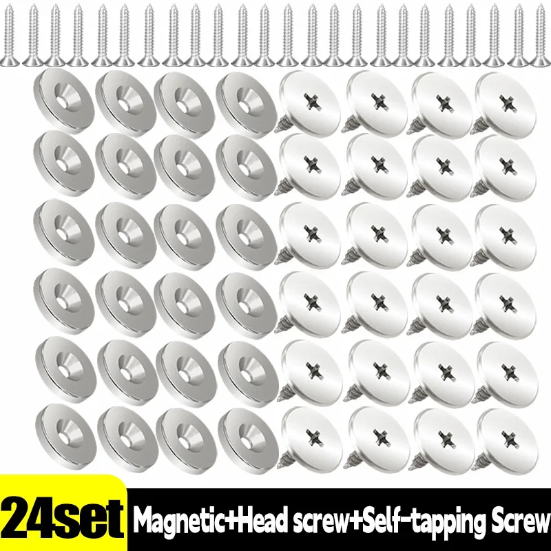 Magnetische kastknopen Kastdeur Magneetsluitingen met schroef Garderobedichting Verborgen sluiting Snap Meubelbevestiging Verborgen grendels: Oranje