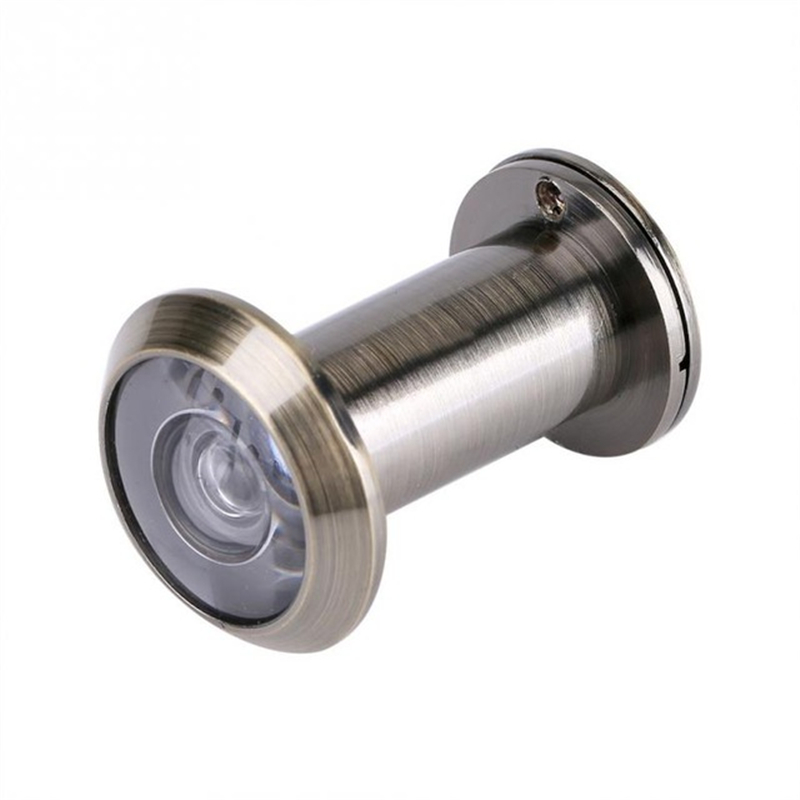 Visor de puerta con cámara de seguridad ajustable para el hogar, Visor de puerta de aleación de 220 grados, 16mm, vidrio óptico para casa, ojo antirrobo, mirilla de vídeo: Green bronze