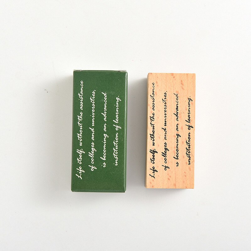 Letras Vintage serie estampillas madera DIY artesanía de madera de caucho sello, para Scrapbooking papelería: A3