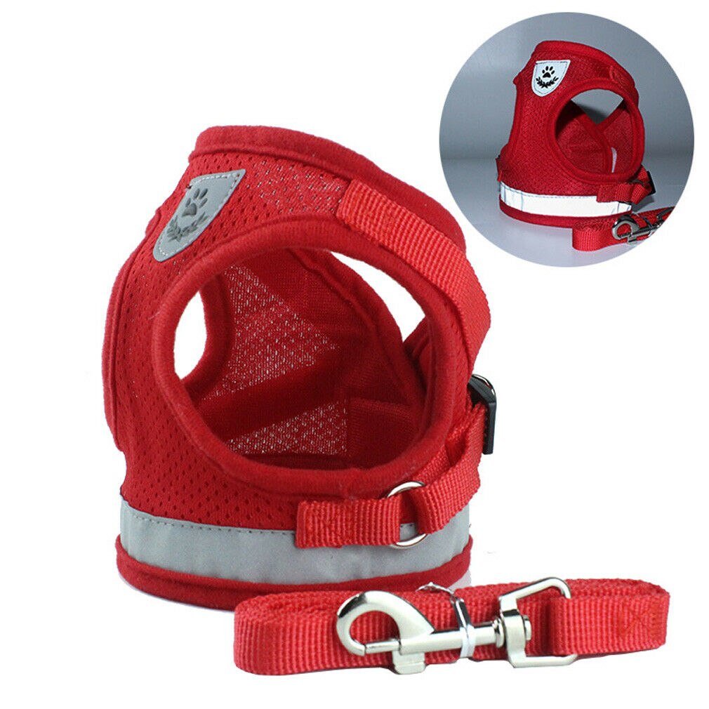Pet Control Harness For Dog Soft Mesh Walk Collar Safety Strap Vest: S / C