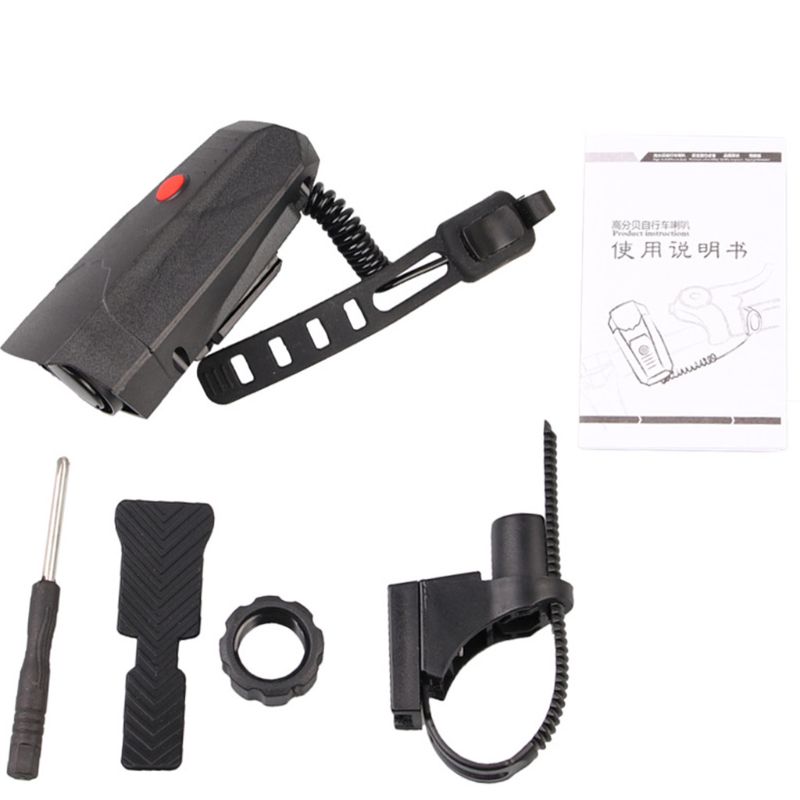 Bike Horn Electronic Bicycle Bell 110dB Waterproof 3 Adjustable Sound Modes Easy Install