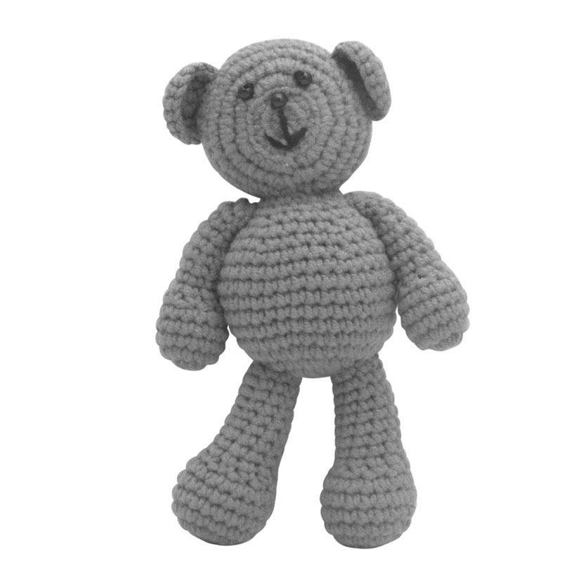 Top Baby Newborn Girls Boys Crochet Knit Bear Photography Prop Photo Toy Cute: Gray