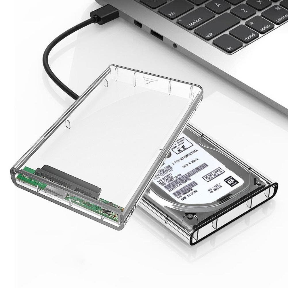 Boîtier de disque dur USB3.0 2.5 pouces Port série SATA SSD boîtier de disque dur Support 6 to boîtier de disque dur externe Mobile transparent