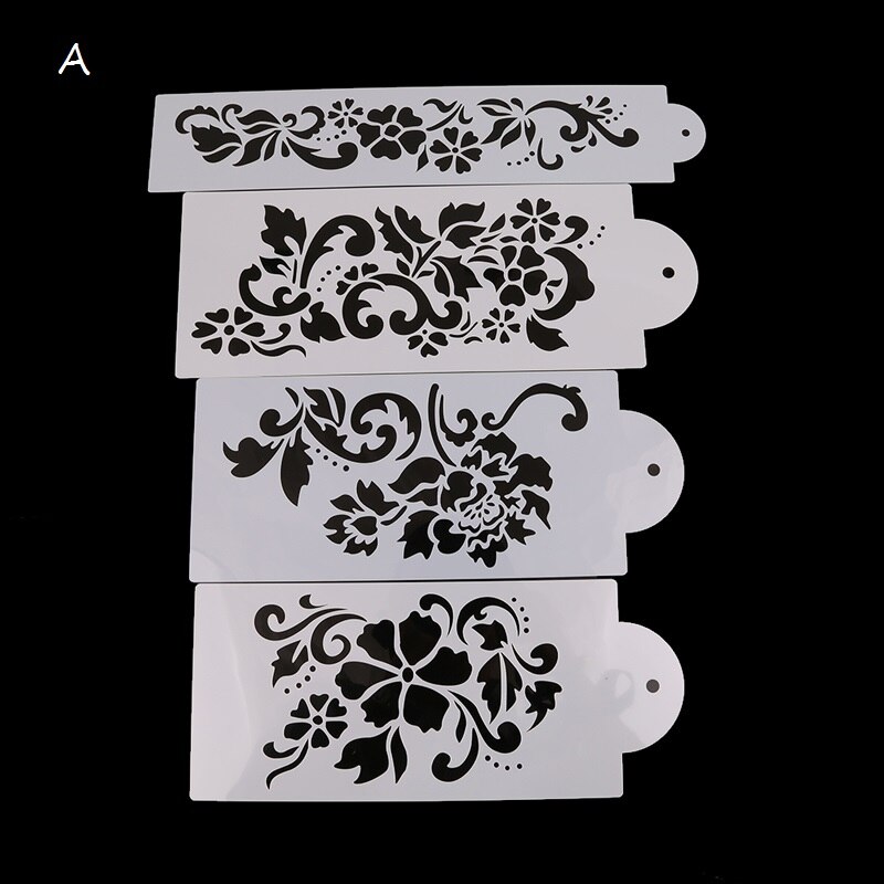 Molde decorativo para repostería, plantilla para decorar tartas, herramientas de decoración de pasteles, plantilla de boda, decoración de Pascuas: A